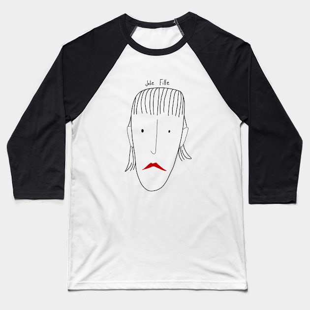 french girl Baseball T-Shirt by Minimalist Co.